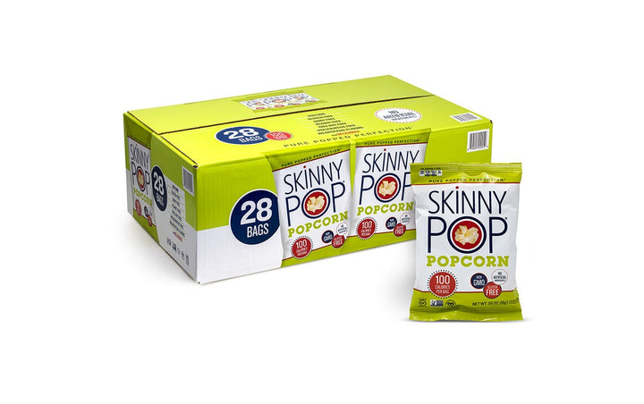 SkinnyPop Popcorn, 0.65 oz Bags, 28-Count | Gluten-Free Snack
