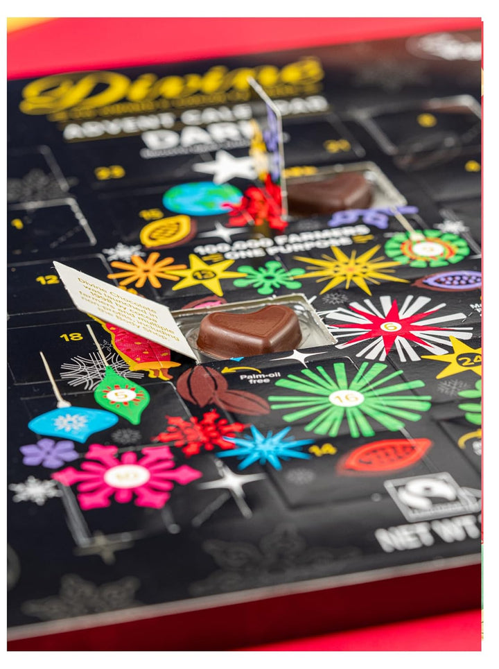 Smiling Sweets Advent Calendars - Pack of 2 - Dark Chocolate - Delicious Traditions for Friends and Family - Great for Sharing - Great Taste and Fun to Use

