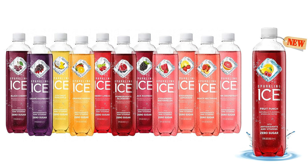 Sparkling Ice, Sparkling Water, Zero Sugar Flavored Water, with Vitamins and Antioxidants, Low Calorie Beverage, 17 fl oz Bottles (Pack of 12)