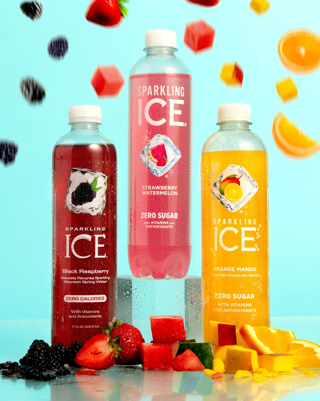 Sparkling Ice, Sparkling Water, Zero Sugar Flavored Water, with Vitamins and Antioxidants, Low Calorie Beverage, 17 fl oz Bottles