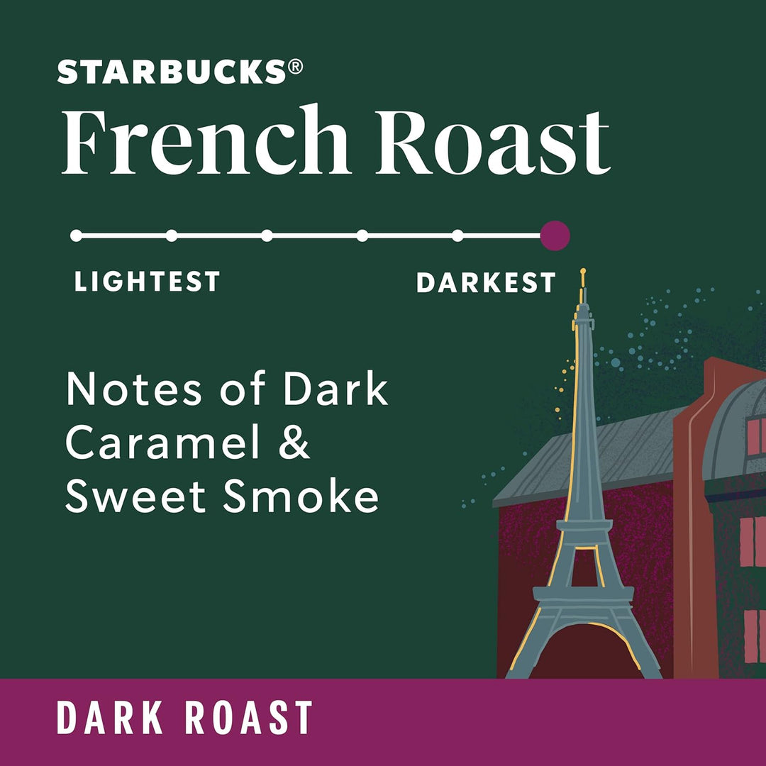 Starbucks French Roast K-Cup Pods, Dark Roast, 96 Count
Starbucks K-Cup pods, dark roast coffee pods, French Roast K-Cups, Starbucks French Roast, 96 count coffee pods, Keurig compatible coffee, Arabica coffee pods, bold coffee for Keurig, smoky dark roast coffee, Starbucks at home