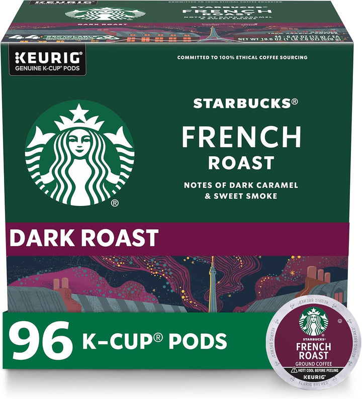 Starbucks French Roast K-Cup Pods, Dark Roast, 96 Count
