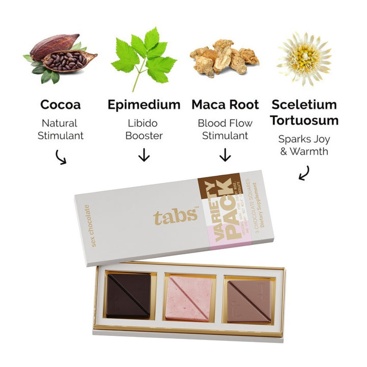 Tabs Mood Chocolate – Mixed Flavors for Couples, Vegan, Gluten-Free sex chocolate