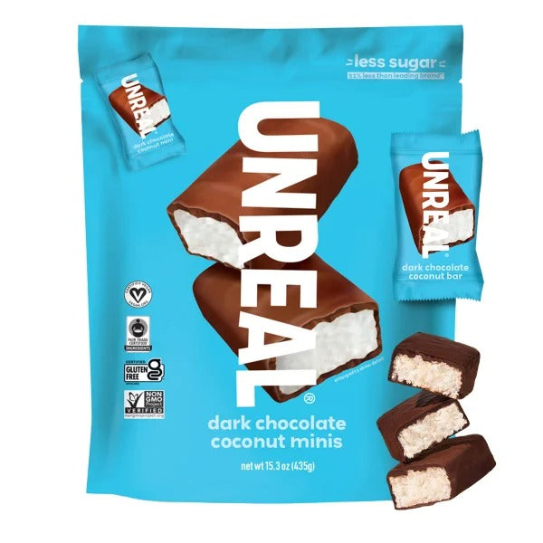 UNREAL Dark Chocolate Coconut Minis, 15.3 oz, Vegan & Gluten-Free