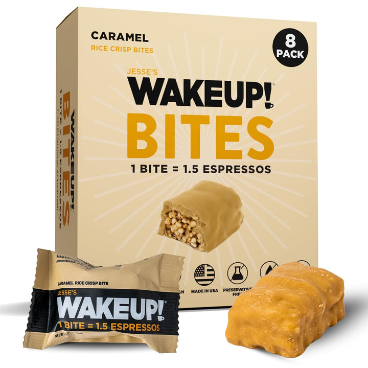 WAKE UP! Caffeinated Chocolate Protein Bites – 175mg Energy (8 Pack)