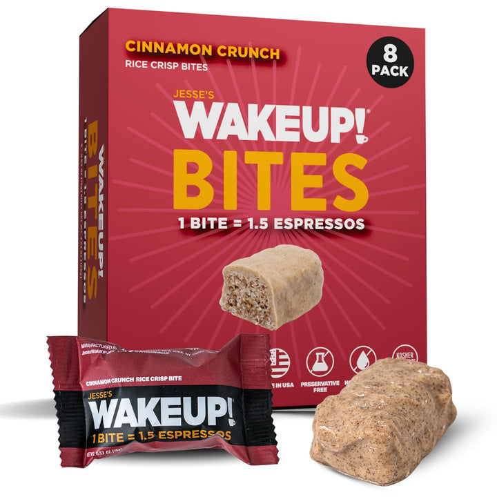 WAKE UP! Caffeinated Chocolate Protein Bites – 175mg Energy (8 Pack)