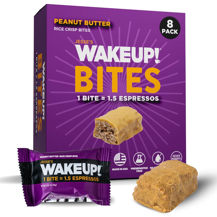 WAKE UP! Caffeinated Chocolate Protein Bites – 175mg Energy (8 Pack)
