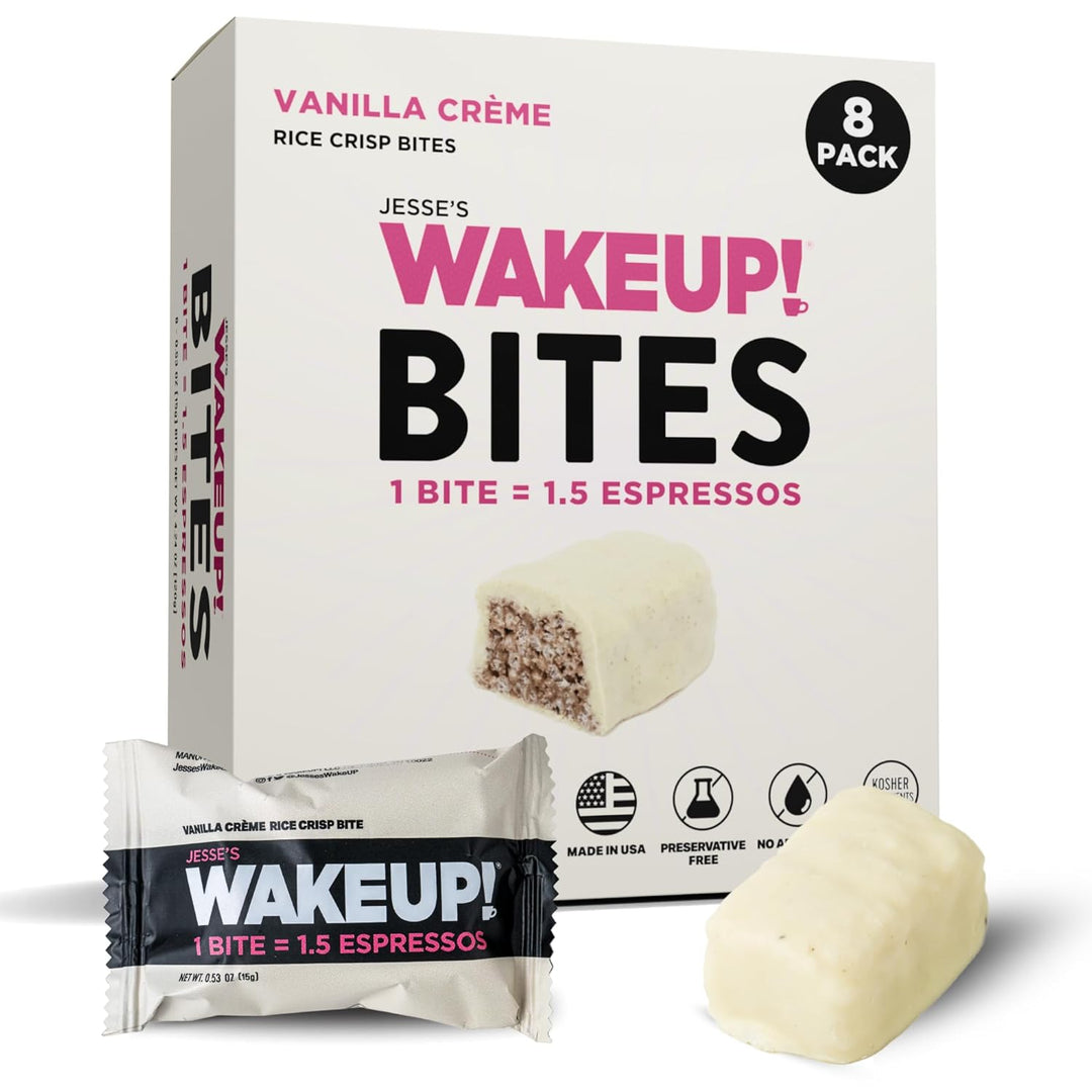 WAKE UP! Caffeinated Chocolate Protein Bites – 175mg Energy (8 Pack)