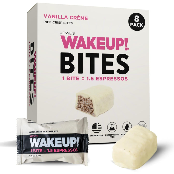 WAKE UP! Caffeinated Chocolate Protein Bites – 175mg Energy (8 Pack)