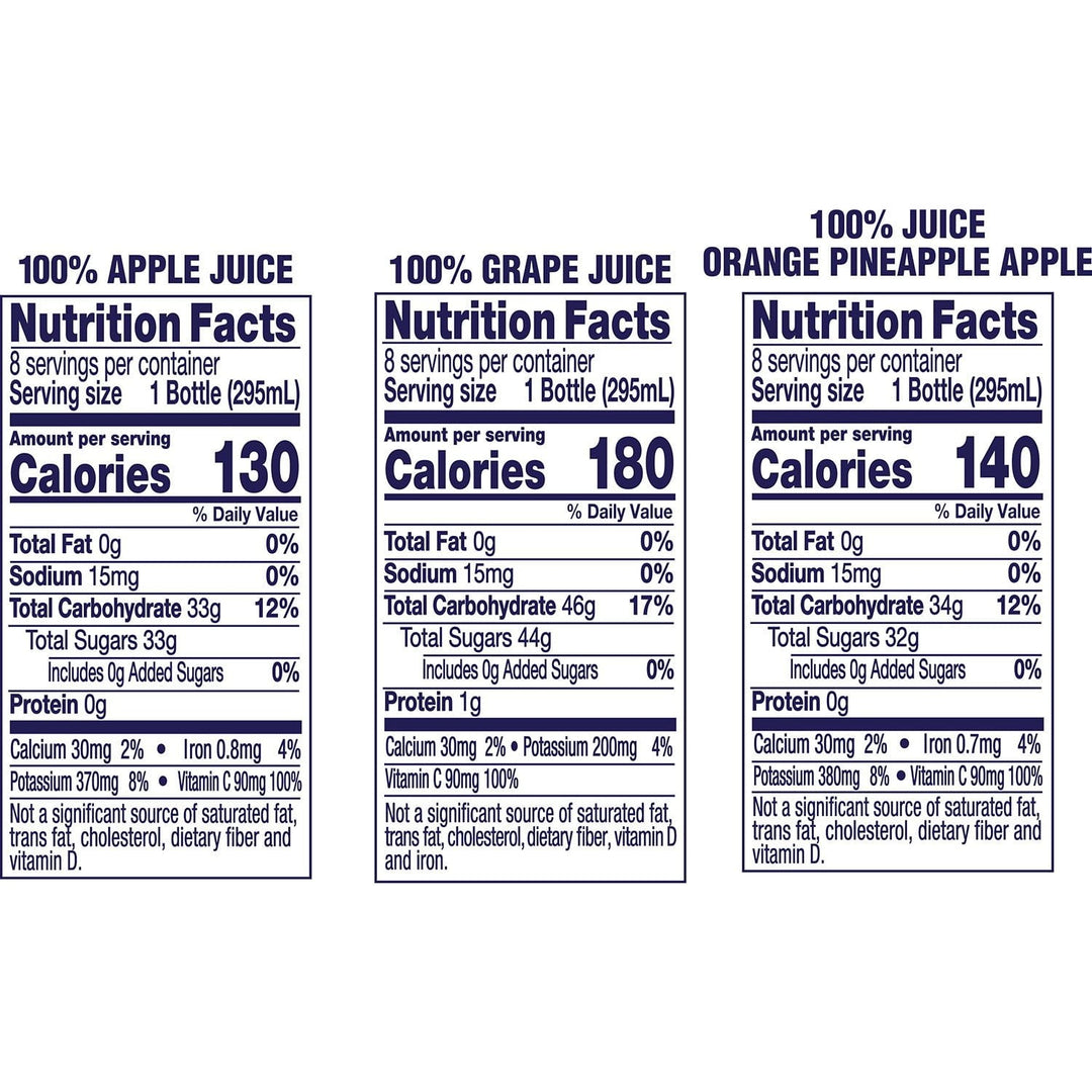 Welch’s 100% Juice Variety Pack 10 fl oz Bottles, 24 Count