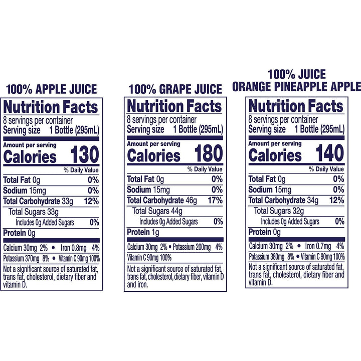 Welch’s 100% Juice Variety Pack 10 fl oz Bottles, 24 Count