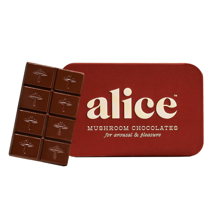 Alice Happy Ending dark chocolate bar for mood and energy