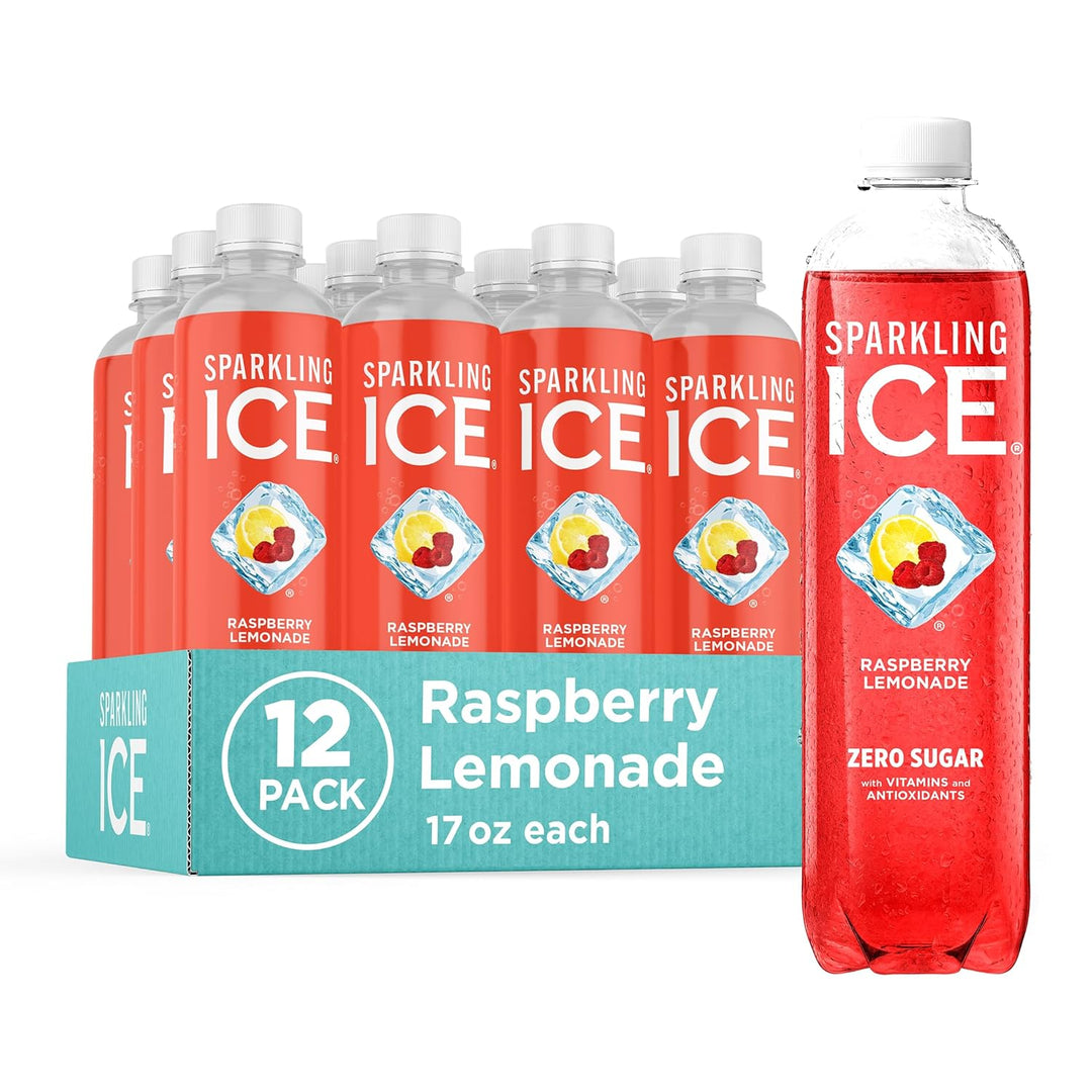 Bubbly vitamin drink in colorful Sparkling Ice packaging