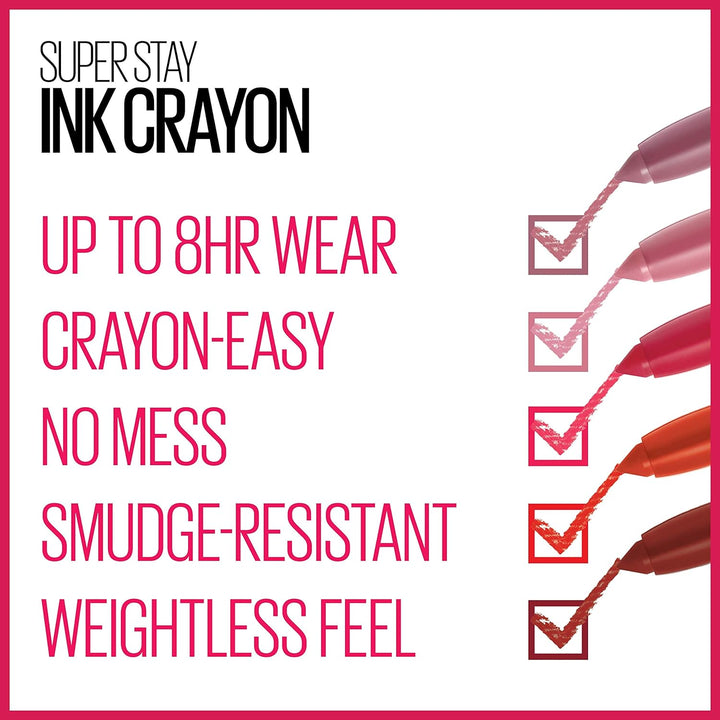 Built-in sharpener on Maybelline lip crayon for precise lines