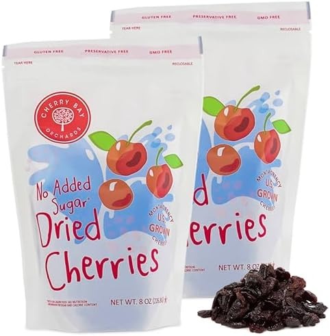 Cherry Bay no sugar added dried cherries 2-pack 8 oz bags