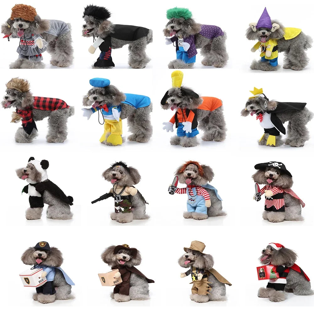Funny postman costume for dogs ideal for holiday or party wear