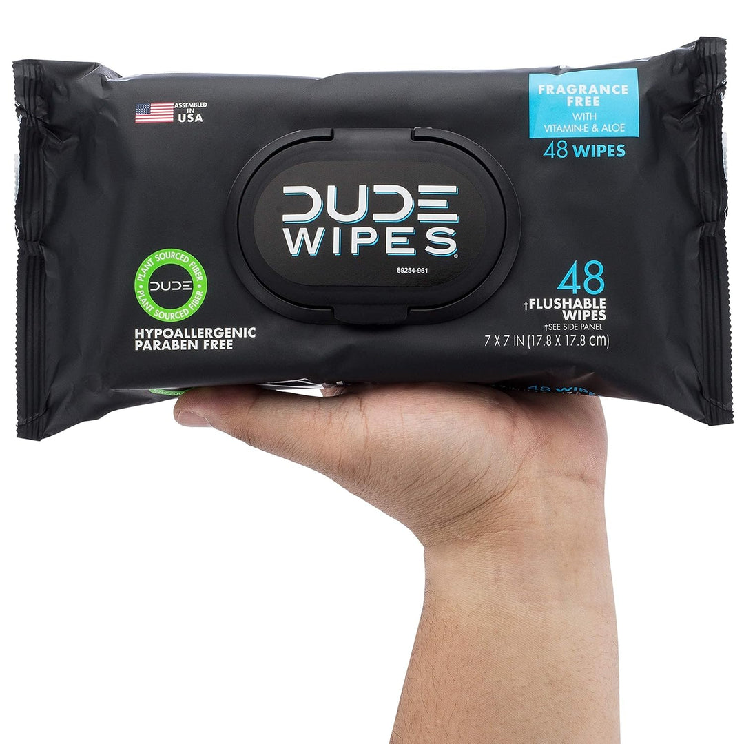 DUDE Wipes bathroom essential unscented cleansing cloths