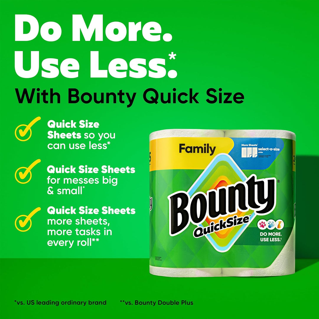 Bounty paper towels designed for fast pickup and durable cleaning