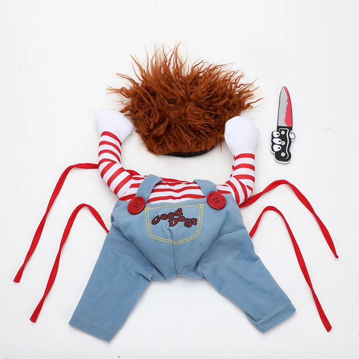 Comic-style funny Halloween dress-up for dogs