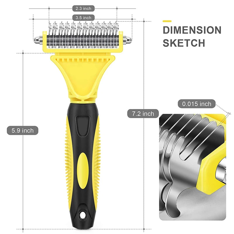  Gentle grooming rake safe for pets with sensitive skin