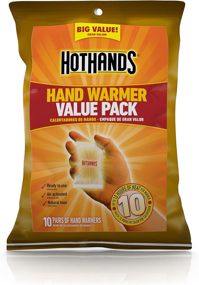 HotHands 10 pack disposable hand warmers for winter outdoor use