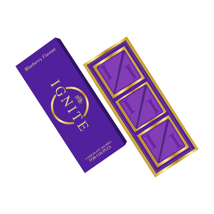 Ignite 60% dark cocoa blueberry chocolate for couples