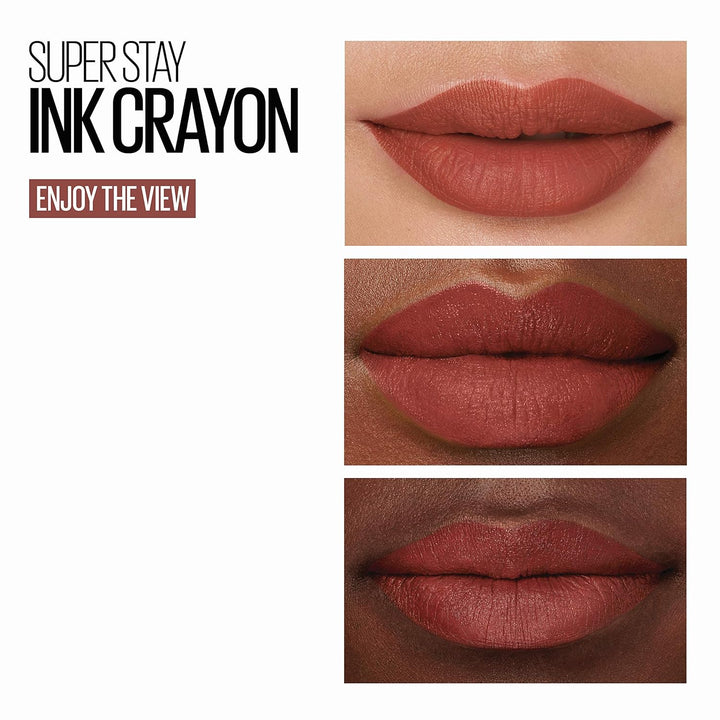 Creamy matte lipstick crayon that stays put all day