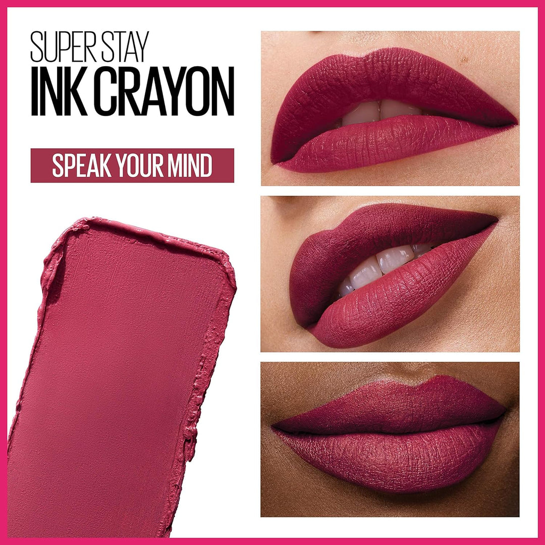Speak Your Mind lipstick shown on lips with matte finish