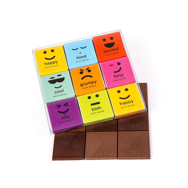 Astor Moodibars assorted Belgian chocolate emoji gift pack