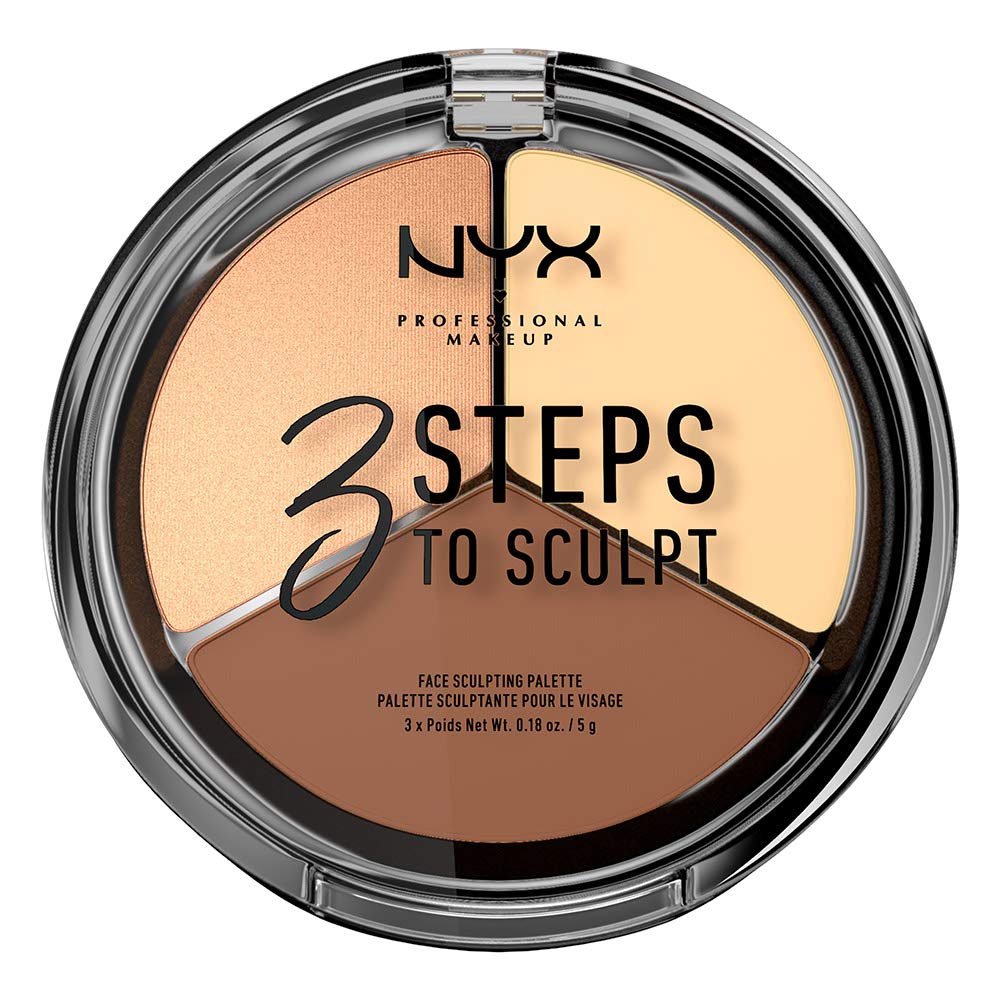 NYX 3 Steps to Sculpt Palette in Light with contour and highlight