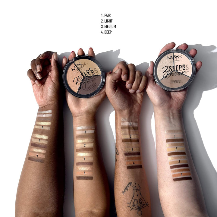 NYX contour palette with buildable and natural coverage