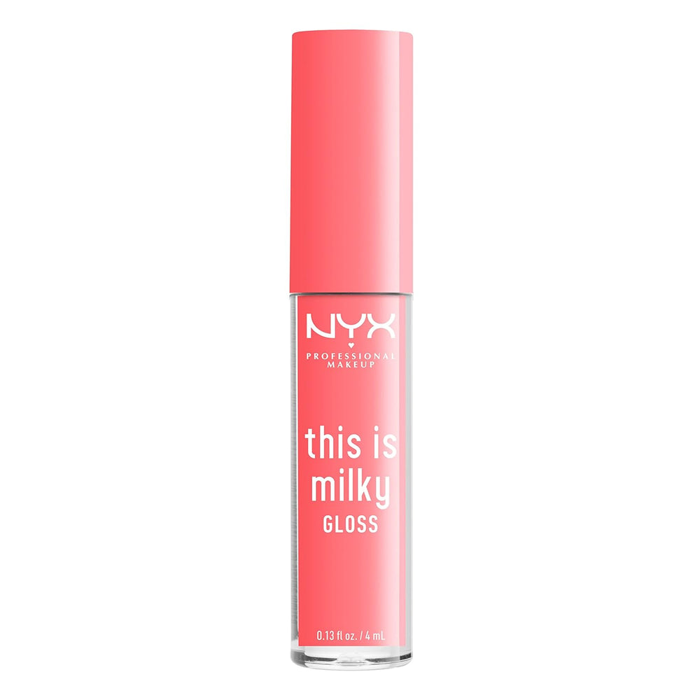 NYX Milky Gloss Moo-dy Peach sheer coral shade