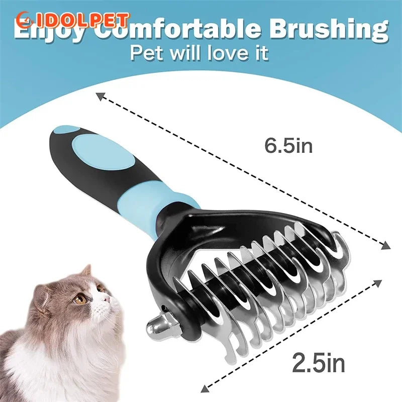 Shedding brush for puppies and adult dogs