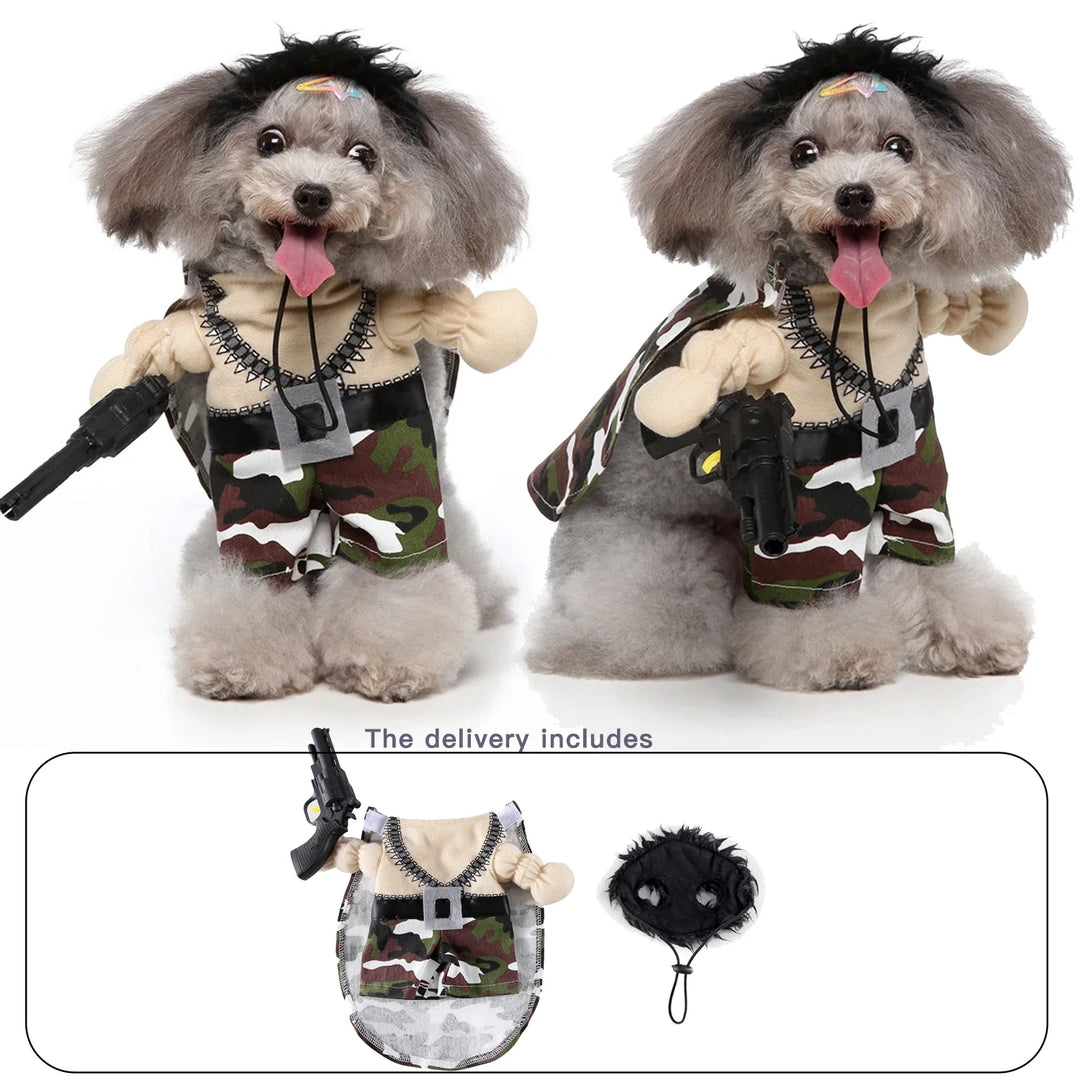 Pet cosplay clothing in postman uniform design for dogs