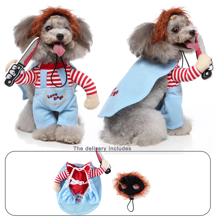 Unique novelty dog outfit in postman style for events