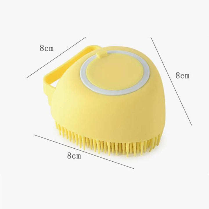 Reusable silicone gloves used for pet bath and grooming