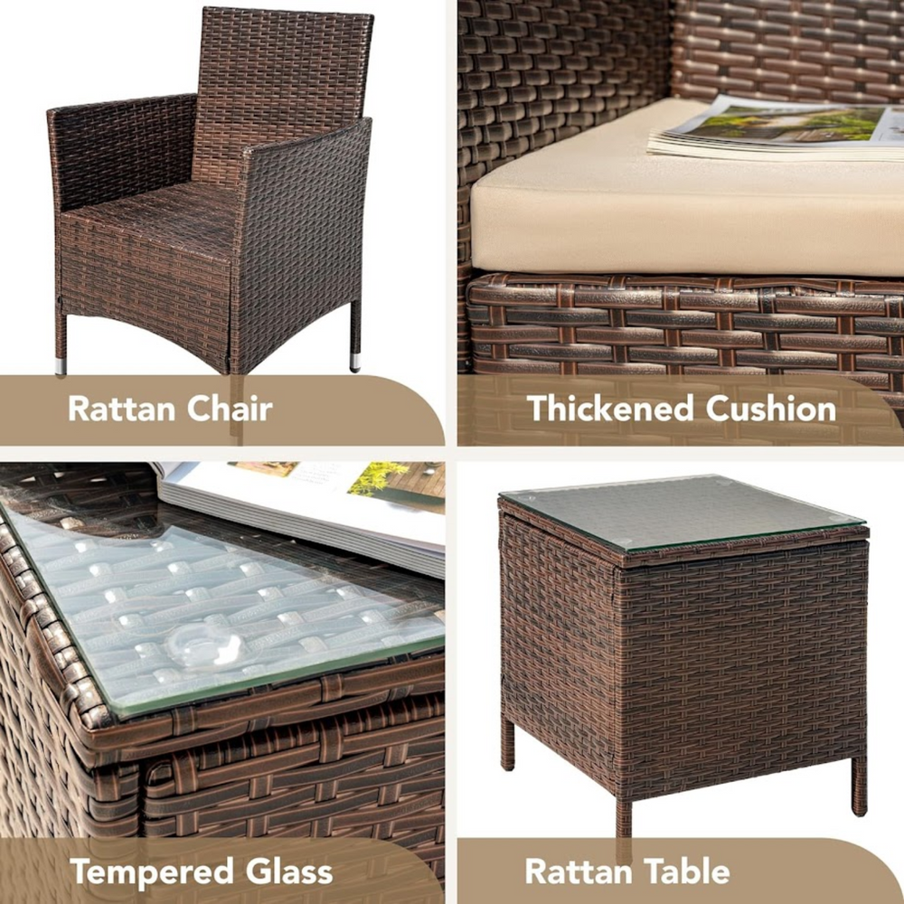 ame: roka-3-piece-patio-furniture-set-rattan-wicker
Alt Text: ROKA 3-piece patio furniture set with PE rattan wicker chairs and soft cushions