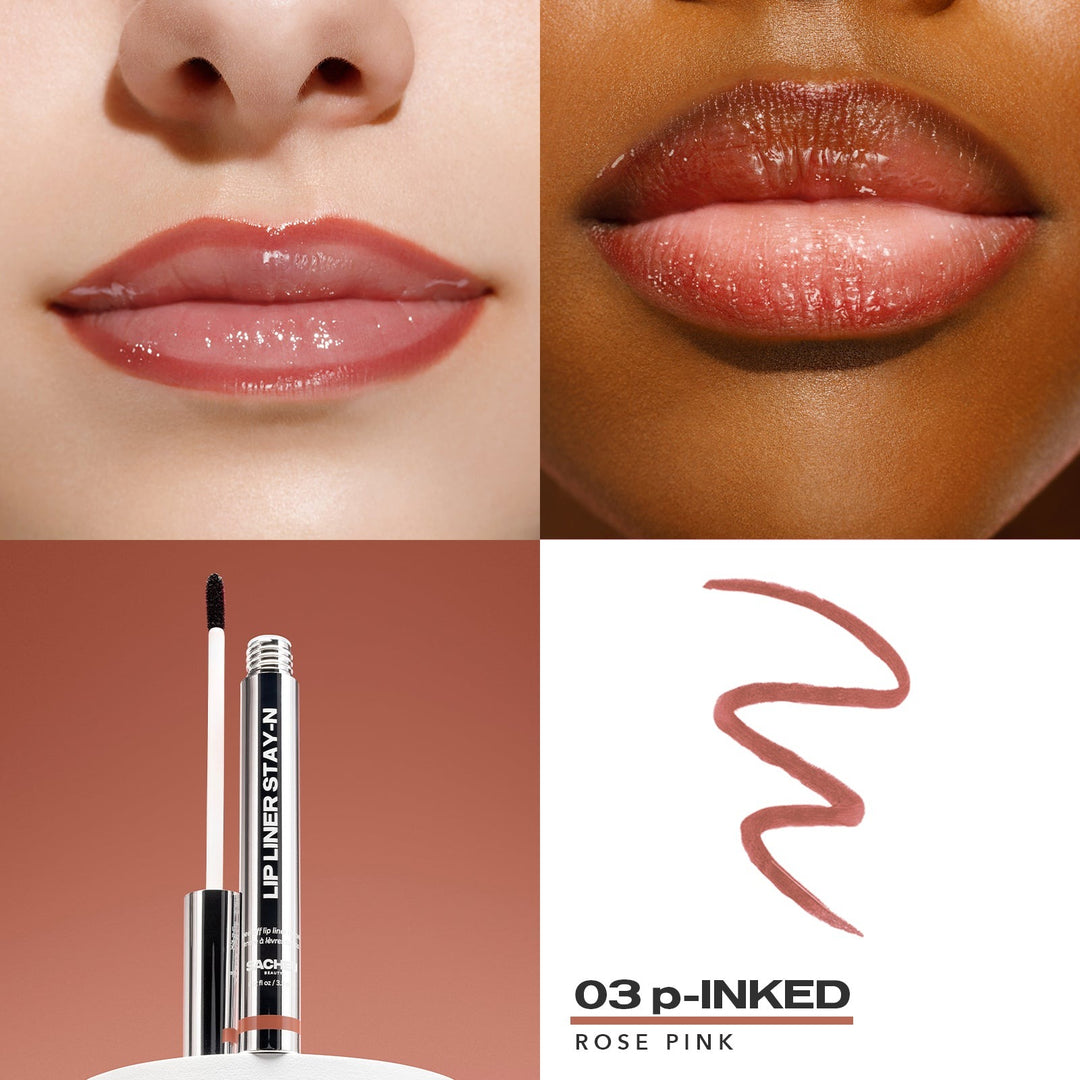 Lip stain results after removal showing long-lasting tint effect