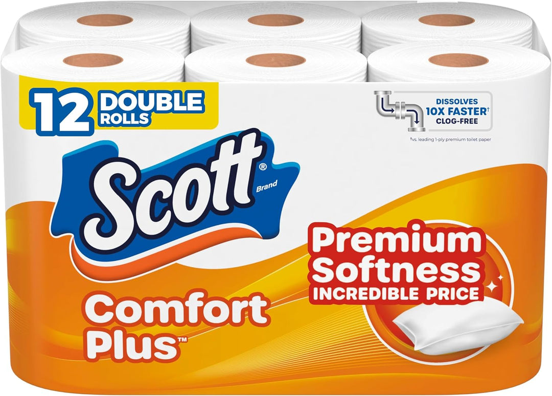 Scott ComfortPlus 12 double rolls septic safe toilet paper