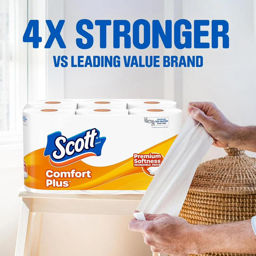 Soft and strong fast dissolving 1-ply bathroom tissue