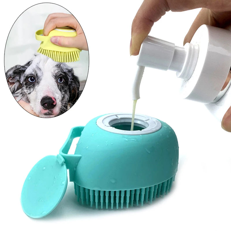  Soft silicone pet bath gloves for gentle grooming of dogs and cats