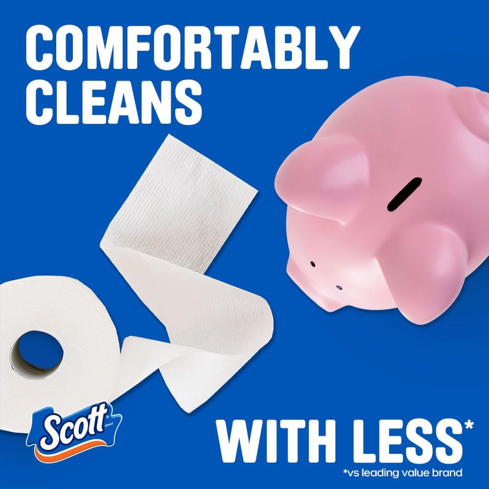 Scott toilet paper strong absorbent comfort plus rolls