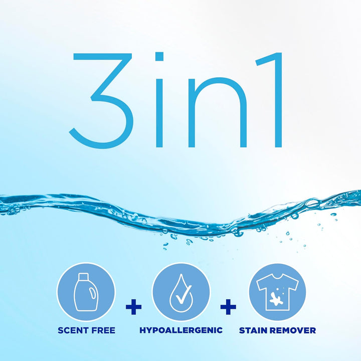 Tide scent free, hypoallergenic and stain remover laundry pods for everyday use