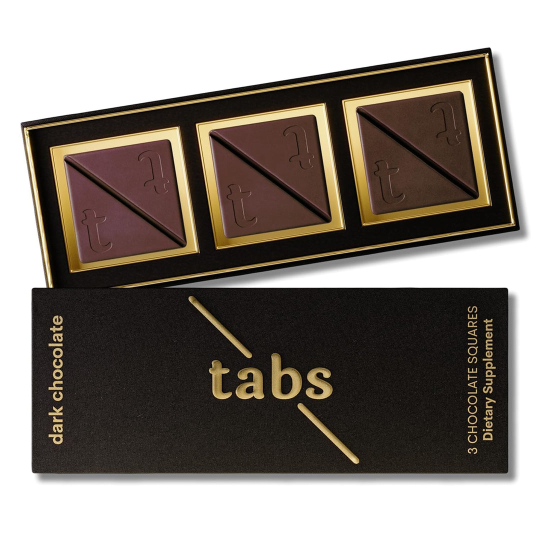 Tabsi Box Tabs Chocolate Squares for Couples (1 Box) - Dark Chocolate Bar to ...
